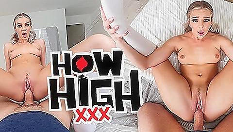 Blonde babe gets fucked and creampied after a hard ride