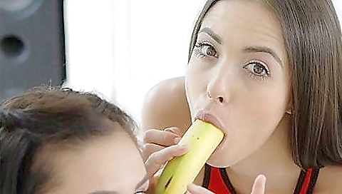 Two young chicks and a horny guy in a vr porn video