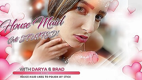 Maid is getting stuffed by a horny guy in a sex video