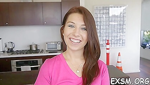 Horny brunette with a big ass gets a deepthroat blowjob