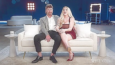 Tattooed blonde milf with a sexy ass gets her black cock