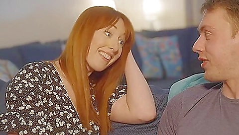 Hot redhead with big ass is getting fucked deep and hard