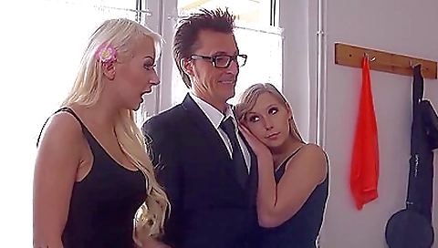 Blonde teen rides a cock and gets her wet pussy railed