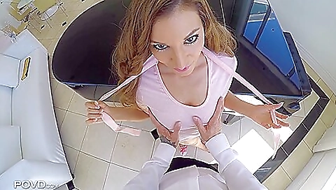 Busty blonde with big tits enjoys big dick in her pussy