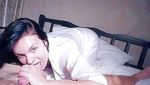 Russian amateur with a round booty is fucked in POV