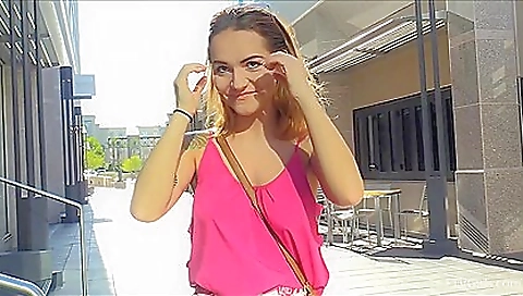 Amateur teen is getting peeped at in a sexy upskirt scene