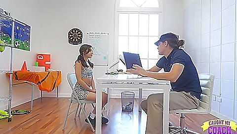 Brunette teen 18+ with tattoo gets deepthroated and fucked