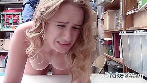 A blonde with big tits and a nice lingerie is fucked