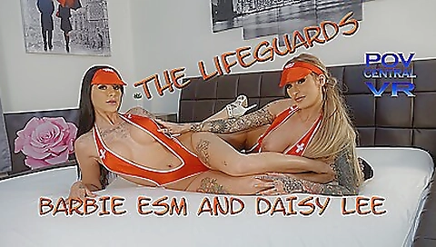 Busty pornstar with big boobs and a nice ass in a threesome