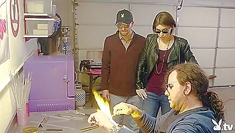 Amateur group sex with a hot blonde and a brunette