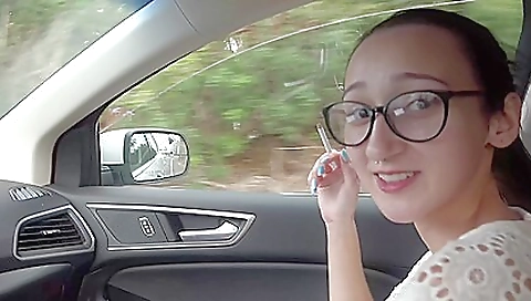 Hot brunette is on top of the world and her feet are the hottest