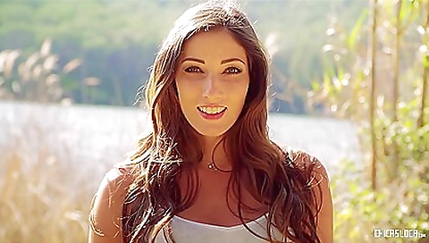 French babe sucks dick and gets fucked on his back