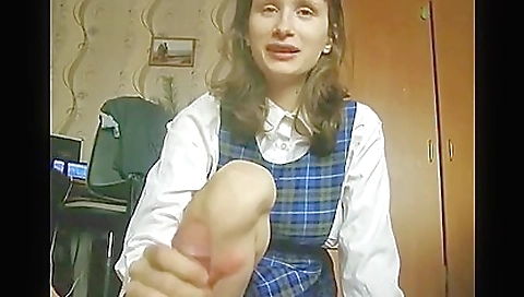 I fuck my pussy with a homemade dildo in the bedroom