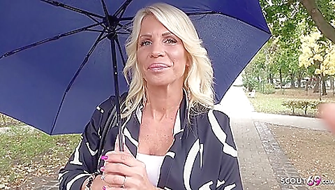 German busty blonde milf getting pounded in the casting