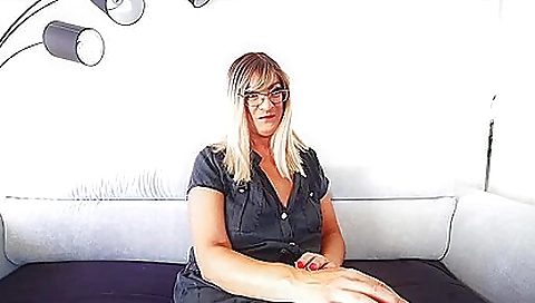 Sexy blonde with big tits and a thin body has a threesome