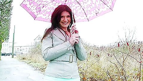 Brunette lady is doing a blowjob to her male partner