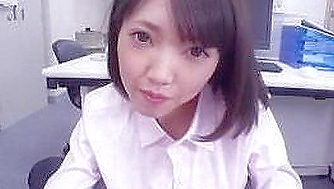 Japanese beauty gets a dildo in her throat and pussy