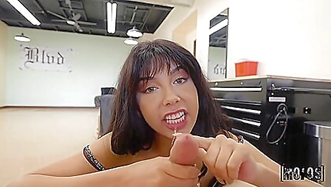 Tattooed cunt is getting fucked in missionary position