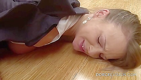 Busty teen gets facialized while riding deepthroat