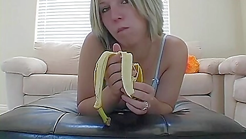Solo female fetish video of blonde naked and fucked