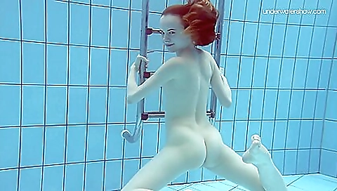 Swims In Pink Lingerie In The Pool With Anna Netrebko