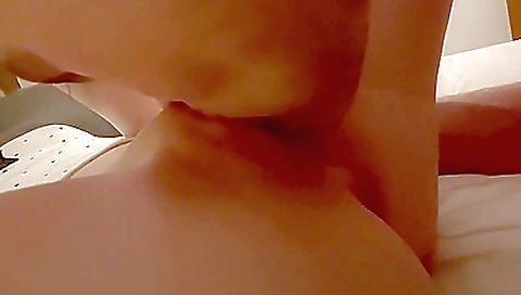 Busty blonde babe with ass orgasms from cunnilingus